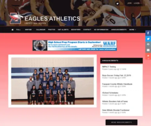 Libertysports.org(Liberty High School) Screenshot