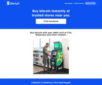 Libertyx.com(Buy bitcoin instantly at trusted stores near you) Screenshot