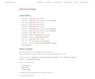 Libexpat.org(The Expat XML Parser) Screenshot