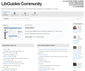 Libguides.com(LibGuides Community Site) Screenshot