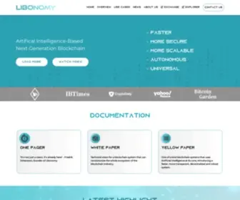 Libonomy.com(Libonomy Blockchain) Screenshot