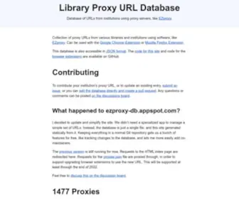 Libproxy-DB.org(Library Proxy URL Database) Screenshot