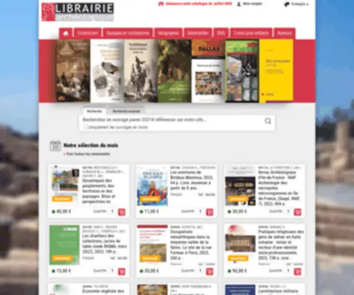 Librairie-Archeologique.com(Librairie archéologique) Screenshot