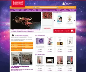 Librairie-Inconnu.com(Esoterisme, radiesthesie, sante, religion) Screenshot