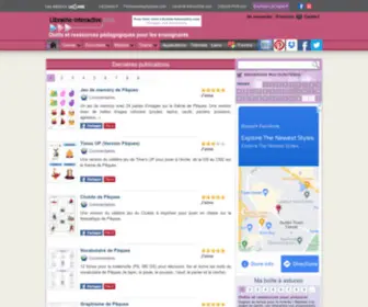 Librairie-Interactive.com(Outils et ressources pédagogiques pour les enseignants) Screenshot
