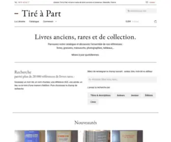 Librairie-Tireapart.com(Livres anciens) Screenshot