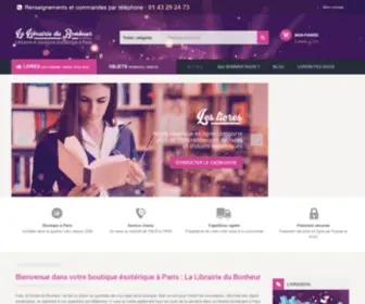 Librairiedubonheur.com(Librairie du bonheur : Librairie et boutique ésotérique à Paris) Screenshot