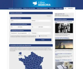Libramemoria.com(Libra Memoria : les avis de décès parus dans la presse française) Screenshot