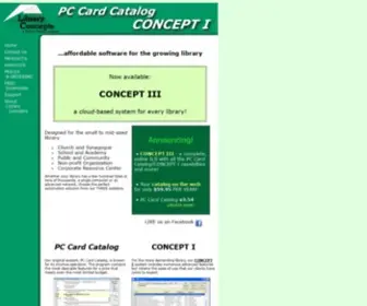 Libraryconcepts.com(PC Card Catalog & CONCEPT I) Screenshot