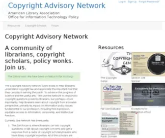 Librarycopyright.net(Copyright Advisory Network) Screenshot