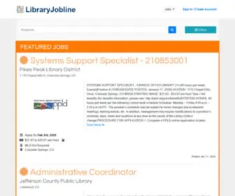 Libraryjobline.org(Library jobs in Colorado and beyond) Screenshot