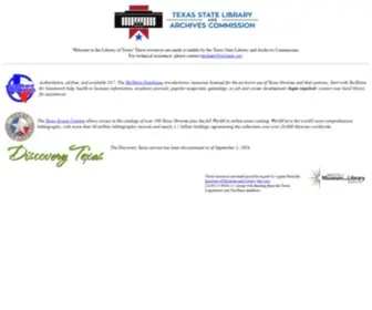 Libraryoftexas.org(Discovery Texas) Screenshot