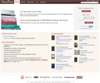 Librarything.fr(Cataloguez vos livres en ligne) Screenshot