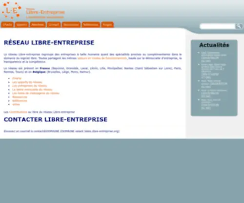Libre-Entreprise.org(Réseau Libre) Screenshot