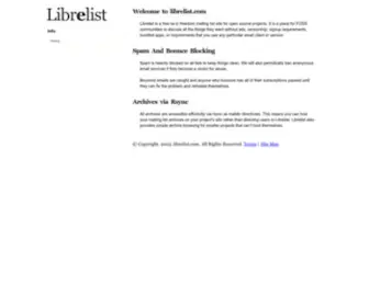 Librelist.com(Librelist: Welcome to) Screenshot