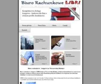 Libri.waw.pl(Biuro Księgowe Rachunkowe i Księgowość Warszawa Białołęka) Screenshot