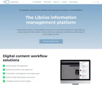 Librios.com(The information management platform) Screenshot