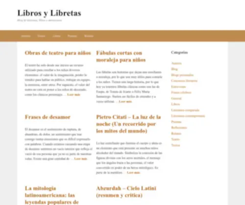 Librosylibretas.com(Blog de literatura y libros recomendados) Screenshot