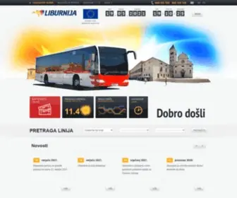 Liburnija-Zadar.hr(Autobusni kolodvor Zadar) Screenshot