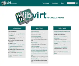 Libvirt.org(The virtualization API) Screenshot