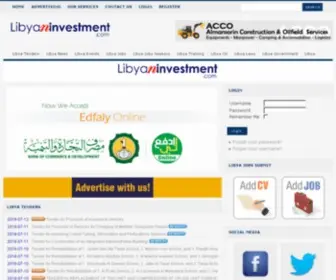 Libyaninvestment.com(Libyan source of daily Tenders) Screenshot