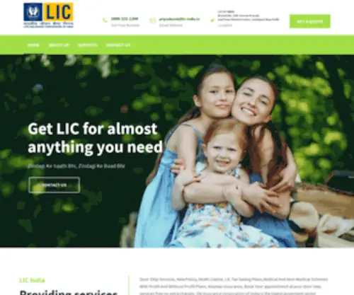 Lic-India.in(Life Insurance Corporation of Delhi India) Screenshot