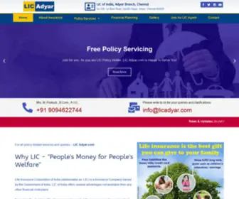 Licadyar.com(LIC Adyar) Screenshot