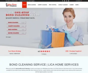 Licahomeservices.com(Bond Cleaning) Screenshot