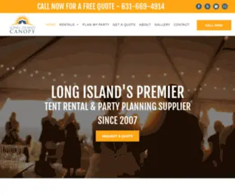 Licanopy.com(Long Island Canopy Tent) Screenshot