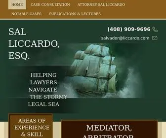 Liccardo.com(Litigation) Screenshot