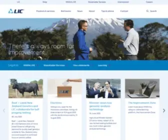 Lic.co.nz(LIC is a herd improvement and agri) Screenshot