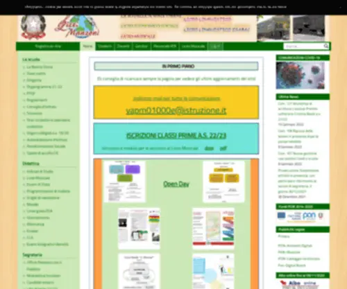 Liceimanzoni.it(Sito web istituzionale Istruzione Superiore Statale Alessandro Manzoni) Screenshot