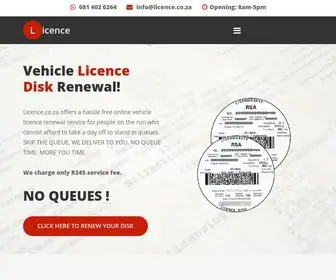 Licence.co.za(Vehicle Licence Renewal Online) Screenshot