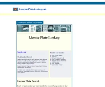 License-Plate-Lookup.net(License Plate Lookup & Tag Number Search) Screenshot