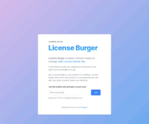 Licenseburger.com(License Burger) Screenshot