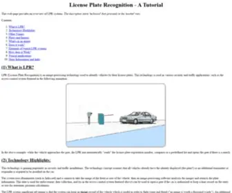 Licenseplaterecognition.com(License Plate Recognition) Screenshot
