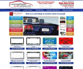 Licenseplatesandframes.com(Wholesale License Plates and Frames) Screenshot