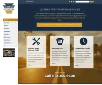 Licenserestoration.com(Work License) Screenshot