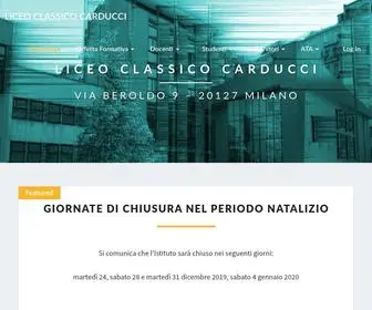 Liceoclassicocarducci.gov.it(Pagina di Benvenuto) Screenshot