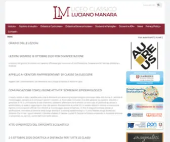 Liceomanara.it(Sito web istituzionale Liceo Classico Luciano Manara Roma) Screenshot