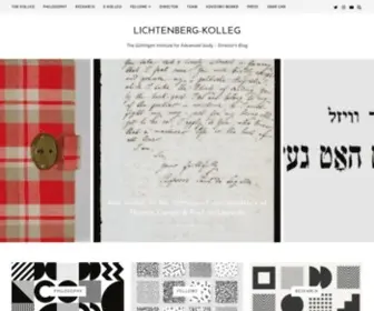 Lichtenberg-Kolleg.org(∙ The Göttingen Institute for Advanced Study ∙ Blog ∙) Screenshot