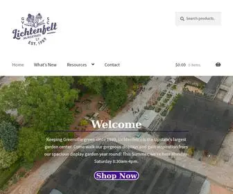 Lichtenfelts.com(Greenville's Largest Garden Center) Screenshot