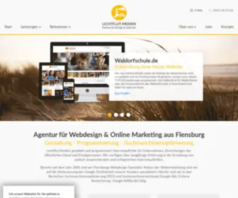 Lichtflut-Medien.de(Webdesign Agentur aus Flensburg. Spezialist für Typo3 Programmierung) Screenshot