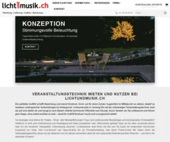 Lichtundmusik.ch(Veranstaltungstechnik mieten bei) Screenshot
