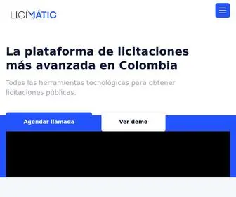 Licimatic.com(Licitaciones Públicas con Tecnología) Screenshot