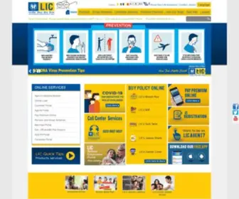 Licindia.com(Life Insurance Corporation of India) Screenshot