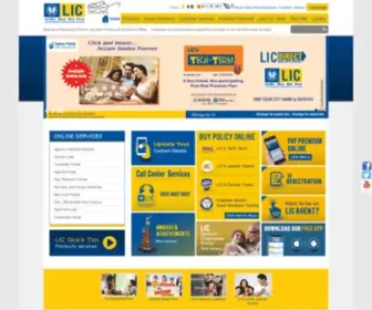 Licindia.in(Life Insurance Corporation of India) Screenshot