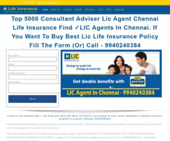 Licindiachennai.com(LIC Life Insurance Chennnai Top and Best Consultant Lic Agents in Chennaiwith Best LIC policy Plans) Screenshot