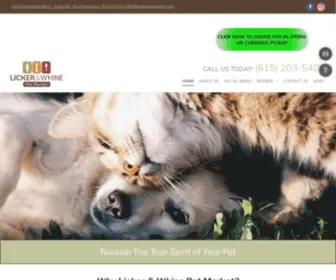 Lickerandwhine.com(Pet Treats) Screenshot