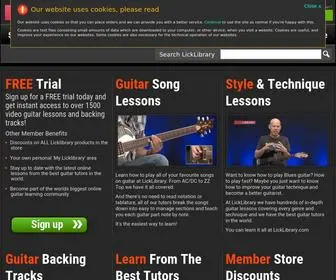 Licklibrary.com(Guitar Lessons & Tuition) Screenshot